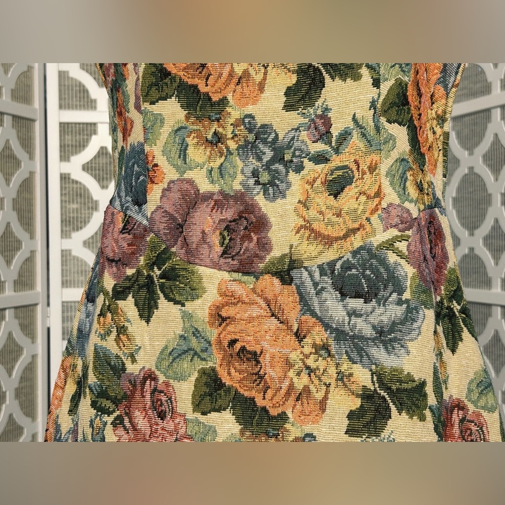 Floral Tapestry A-Line Dress in Multi - Picture 14 of 15